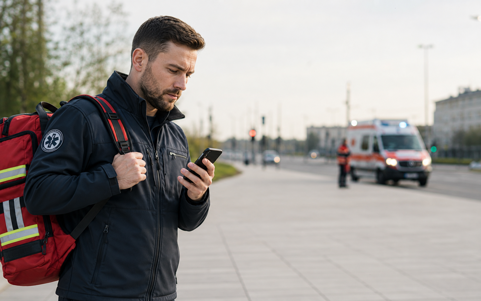Qualifizierter Ersthelfer wird über SavingLife zu einem medizinischen Notfall alarmiert